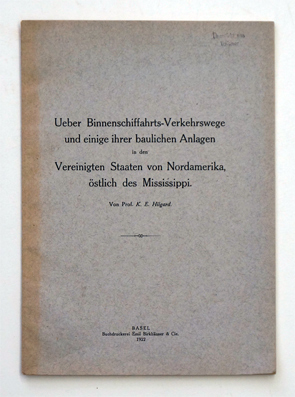 Über Binnenschiffahrtswege und einige ihrer baulichen Anlagen in den Vereinigten Staaten von Nordamerika, östlich des Mississippi.