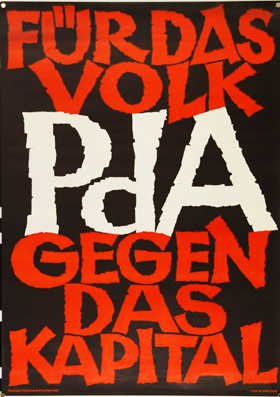 Plakat - Für das Volk. Gegen das Kapital - PdA.