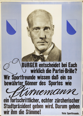 Plakat - Stirnemann. Bürger entscheidet bei Euch wirklich die Partei-Brille?