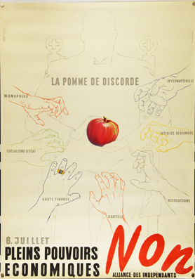 Plakat - La pomme de discorde