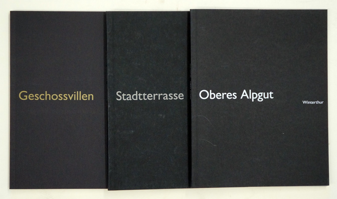 Geschossvillen, In der Letzi, Küsnacht; Stadtterasse, Patiohäuser Winterhur; Oberes Alpsgut, Winterthur. (3 Hefte)