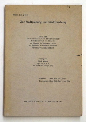 Zur Stadtplanung und Stadtforschung