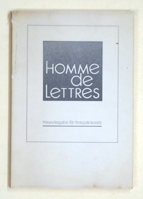 Homme de Lettres.