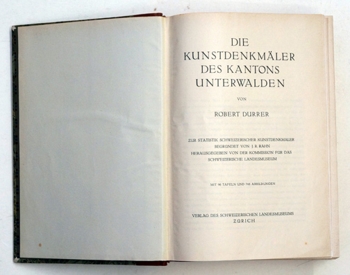 Die Kunstdenkmäler des Kantons Unterwalden