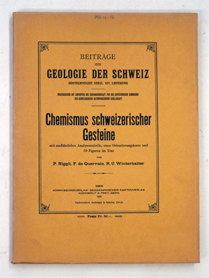 Chemismus schweizerischer Gesteine.