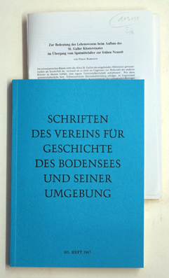 Zur Bedeutung des Lehenswesens beim Aufbau des St. Galler Klosterstaates im Übergang vom Spätmittelalter zur frühen Neuzeit.