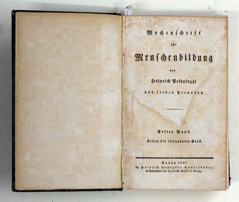 Wochenschrift für Menschenbildung von Heinrich Pestalozzi und seinen Freunden. 