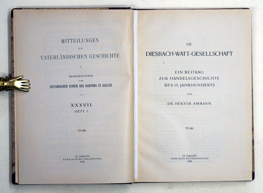 Die Diesbach-Watt-Gesellschaft. Ein Beitrag zur Handelsgeschichte des 15. Jahrhunderts.