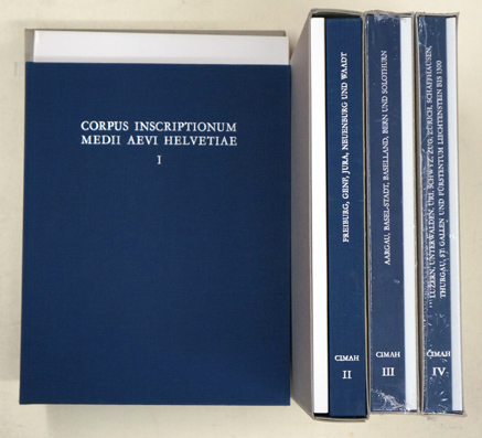 Corpus inscriptionum medii aevi Helvetiae. Die frühchristlichen und mittelalterlichen Inschriften der Schweiz(4 von 5 Bde.)