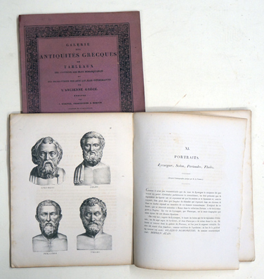 Galerie des antiquites grecques ou tableau des contrees les plus remarquables et des productions des arts les plus interessantes de l'ancienne Grece.
