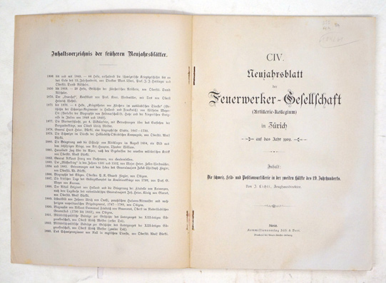 Die schweiz. Feld- u. Positionsartillerie in der zweiten Hälfte des 19. Jahrhunderts