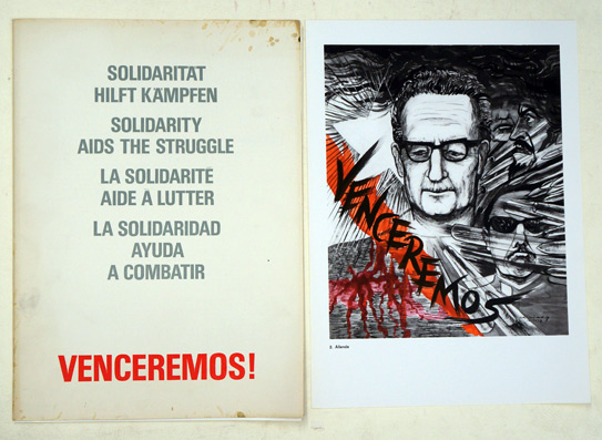 Venceremos! Solidarität hilft kämpfen. Solidarity aids the struggle. La solidarité aide à lutter. La solidaridad ayun da a combatir.