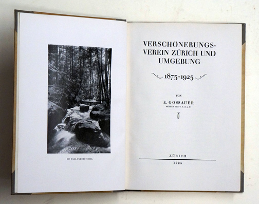 Verschönerungsverein Zürich und Umgebung 1873 - 1925