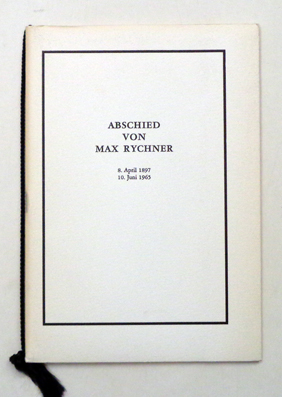 Abschied von Max Rychner