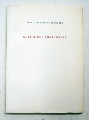 Goethe und Shakespear