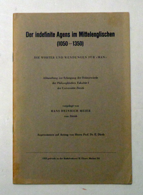 Der indifinite Agens im Mittelenglischen (1050 - 1350)