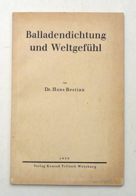 Balladendichtung und Weltgefühl