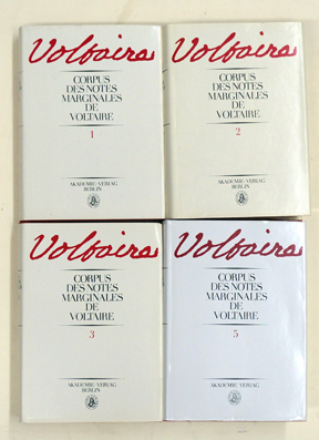 Corpus des notes marginales de Voltaire. Tome: 1, 2, 3, 5 (4 Bde.)