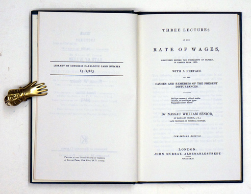 Three lectures on the rate of wages