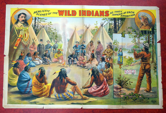 Realistic scenes of the Wild Indians as the appear at each exhibition. Mlle Winona , Capt. Shaw