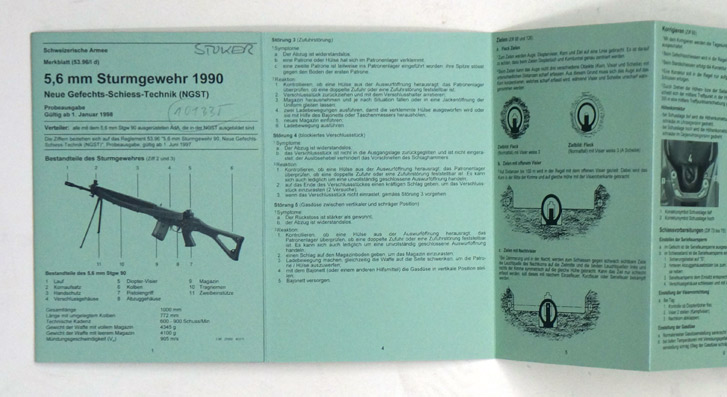 Merkblatt (53.96) 5,6 mm Sturmgewehr 1990