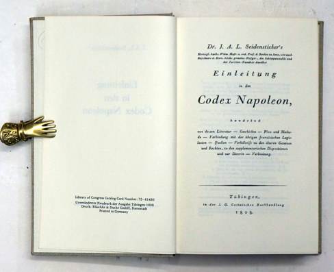 Einleitung in den Codex Napoleon.