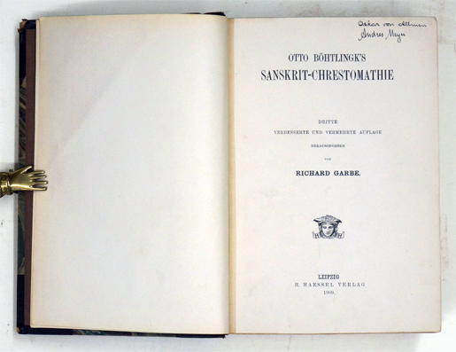 Otto Böhtlingk's Sanskrit - Chrestomathie.