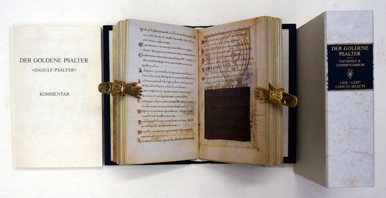 Faksimile - Goldener Psalter (Dagulf-Psalter) - Codex Vindobonensis 1861 der Österreichischen Nationalbibliothek.